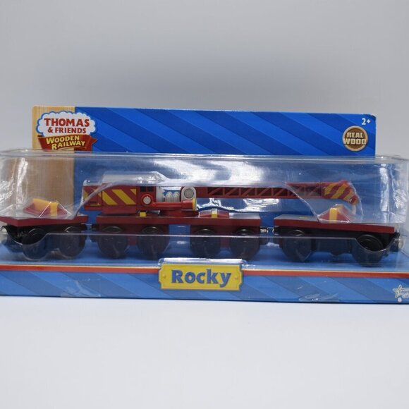 Rocky and Front and Back Cars Learning Curve Thomas & Friends Wooden Railway New - Picture 3 of 10